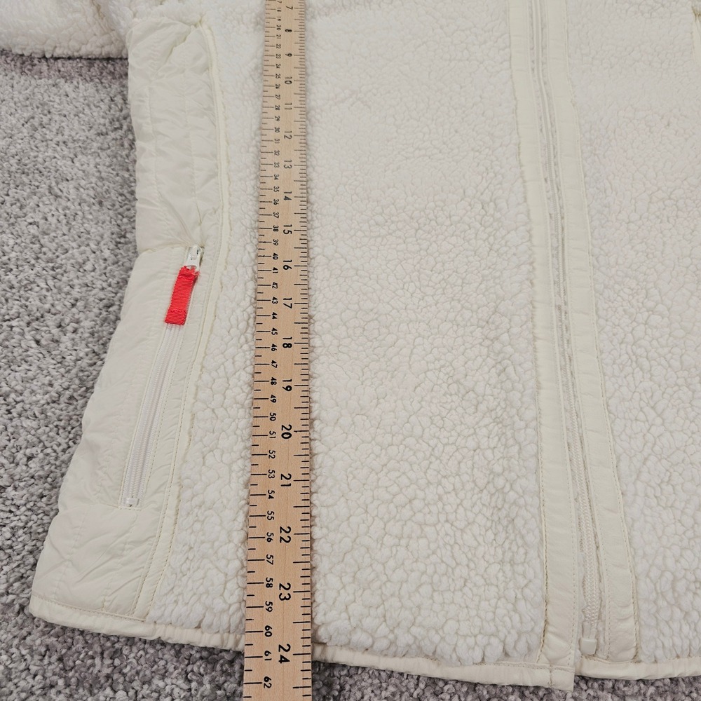 T by Talbots Ivory Sherpa Fleece Jacket Full Zip Cozy Warm Womens Small‎ S NWOT - Picture 6 of 8